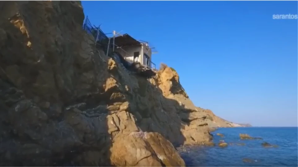 Εντυπωσιακές εικόνες από την Κρήτη: Σπίτι κτίστηκε στο… χείλος του γκρεμού (Βίντεο)